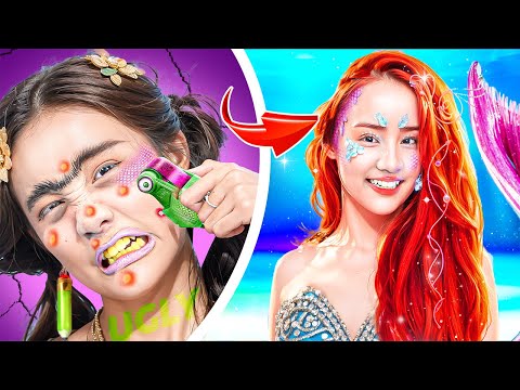 Ugly Mermaid Extreme Makeover To Prom Queen At Mermaid School!