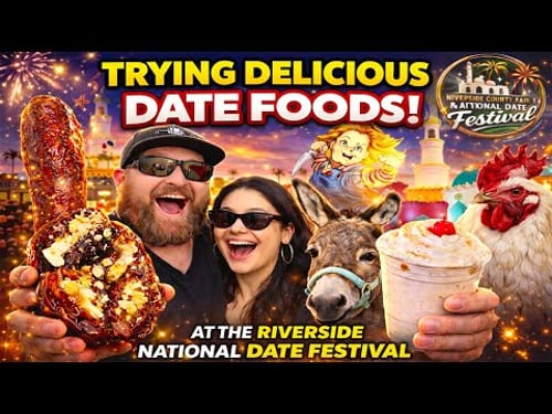 A DATE CORN DOG?! Trying CRAZY Date Foods at the Riverside National Date Festival