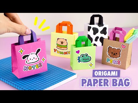 Origami Paper Bag - Capybara, Cute Bear & Puppy | How to make paper box