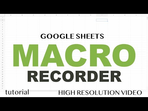 Google Sheets - Macro Recorder Tutorial - How to Record an Apps Script