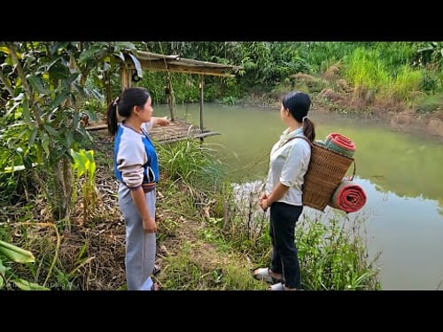 .The kind woman helped and gave the homeless girl an abandoned house and a fish pond.