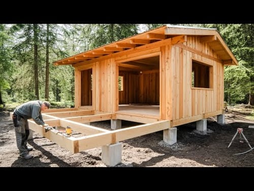 Man Builds an Incredible Dream Log House in the Wild Forest | Start to Finish@LifeontheMoose