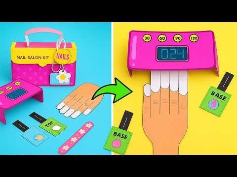π
DIY Paper Nail Salon Kit! Design Cute Manicures Like a Pro πΌβ¨
