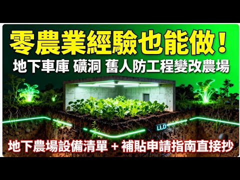 20 萬起步當「城市糧農」!地下農場 2 年回本,政府補貼直接拿