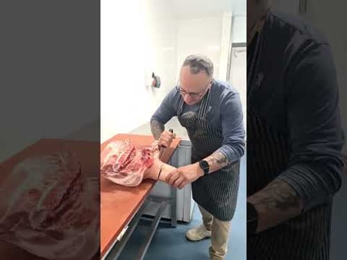 Remove a pork fore shank with Franco.