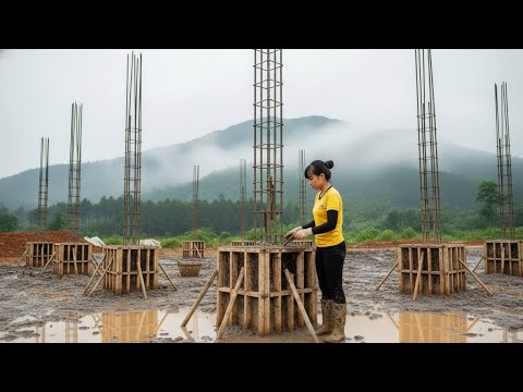 Talented Women Build Luxurious Villa on Swamp in the Forest in 2 Years | By @Lý Phúc Nhi