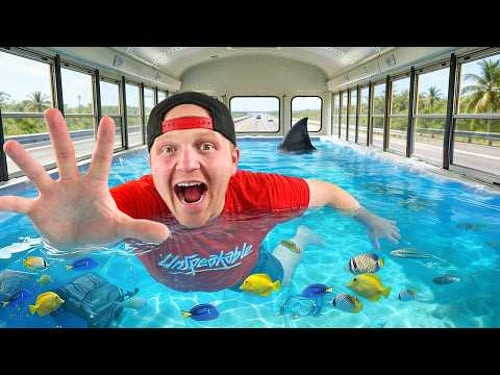 I Turned My School Bus Into A FISH TANK!