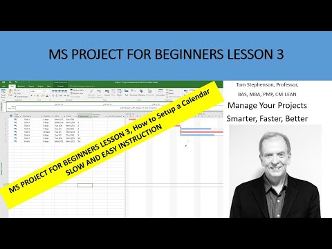 How to setup a calendar and insert holidays in MS Project for beginners