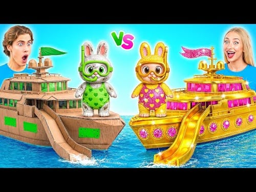 เราสร้างบ้านตุ๊กตาที่ยอดเยี่ยม สำหรับลาบูบู | คนรวย vs คนจน สนุก ตกแต่ง ไอเดีย Super Hyper DO