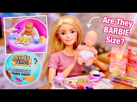 Miniverse Baby Food! Are They Barbie Doll Size? (Make It Mini)