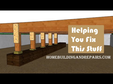 Cheap Repair Ideas - How To Use Foundation Beam To Raise And Support Sagging Crawlspace Floors