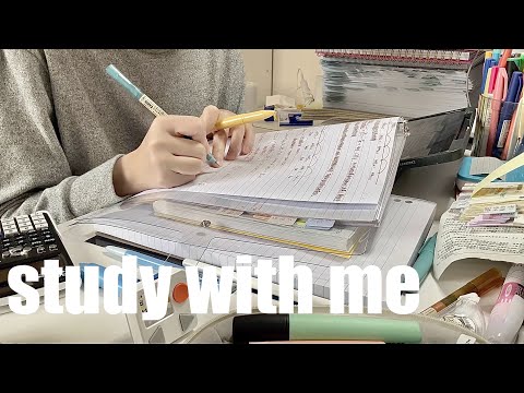 STUDY WITH ME 2hrs | Background noise,no music,no break | ASMR | real time|motivation
