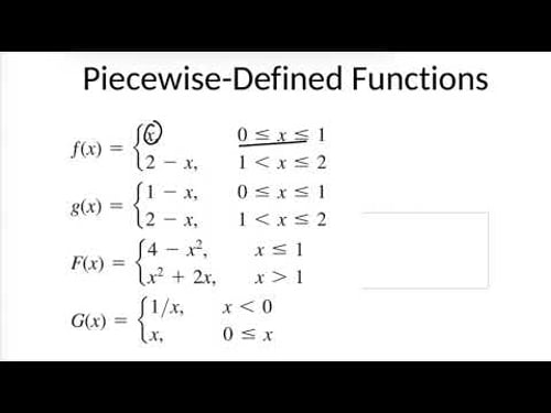 Piecewise-Defined Functions with Examples