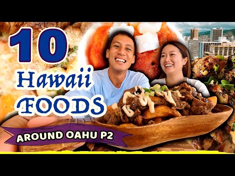 ULTIMATE ALL AROUND OAHU FOOD TOUR P2 - 10 Foods You Must Try in Hawaii! Best of Oahu PART 2