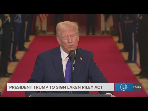 President Trump full comments before he signed Laken Riley Act