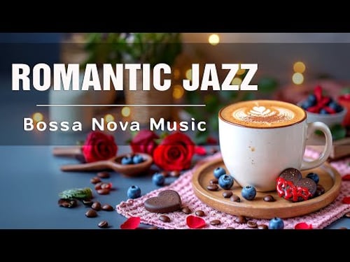 Romantic Cafe Jazz ☕ Smooth Valentine Coffee Piano Music & Bossa Nova Background for Great Moods