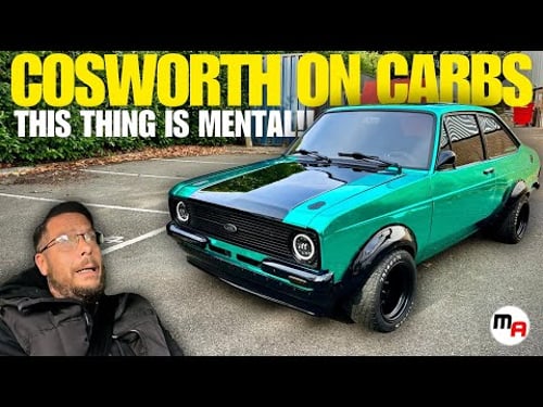 MENTAL YB COSWORTH MK2 FORD ESCORT ON CARBS - SHE DRIVES IT LIKE SHE STOLE IT!