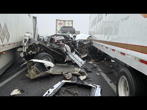 At least 10 injured as 59-vehicle crash forces temporary closure of highway in California