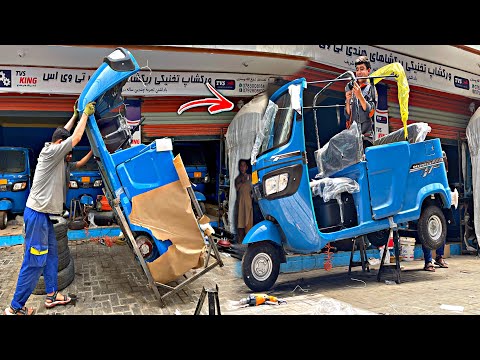 India Made Three Wheeler TVS passengers Rickshaws Assembling complete process with Amazing skills