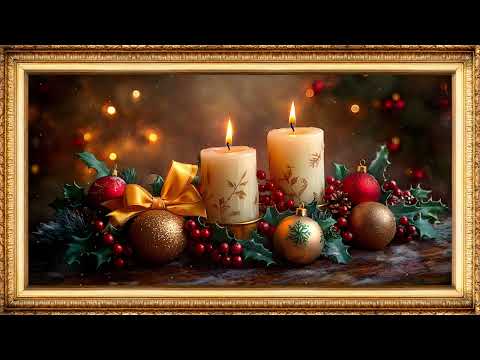 Cozy Candlelight and Christmas Elegance | Art Framed Screensaver | Art for Your TV | 4K ✨✨✨