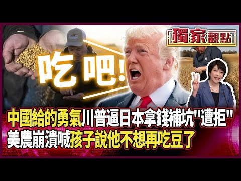 美大豆「北京買了0顆」!美農「窮得只剩爛豆」崩潰:孩子說他不想再吃豆了|中國給的勇氣!川普逼日本拿錢補坑「遭拒」|#獨家觀點|#環球大戰線