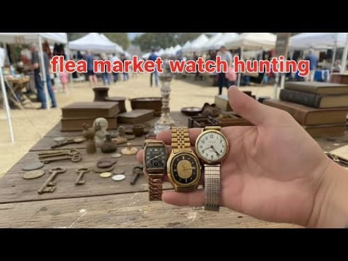 Shopping for VALUABLE vintage watches at an antique flea market! Hard Negotiating!