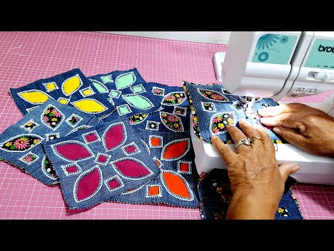 (Beautiful Patchwork Pillows) with Used Jeans) Make Your Own Too 💰