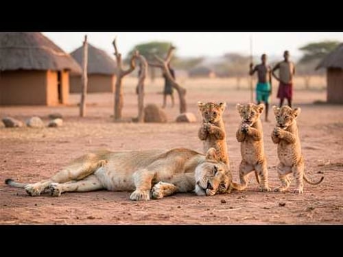 An Injured Lioness Leads Her Cubs To A Human Village For Help | Animal Rescue Story
