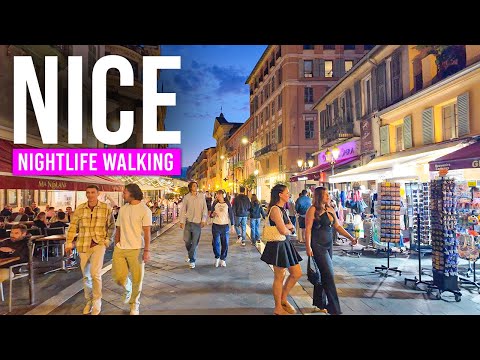 NICE, France ๐ซ๐ท 4K Nightlife Walking Tour | Bars, Streets & Riviera Vibes
