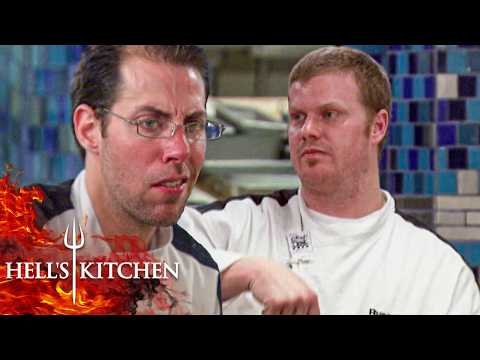 Final Four Just About Finish Dinner Service as Trev & Russell Keep on Fighting | Hell's Kitchen