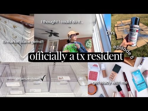 grwm for my license photo, closet organization, DIYs + fb marketplace furniture…moving 𝒗𝒍𝒐𝒈 ep. 5