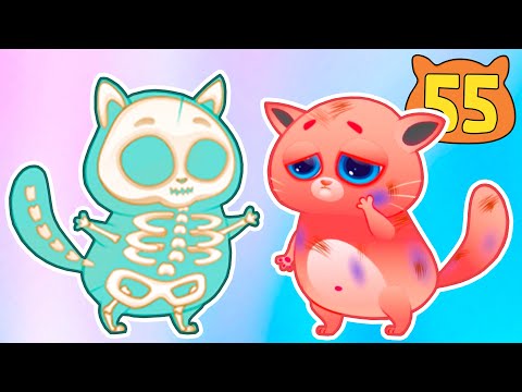 Суровый КОТИК БУБУ №55. У Хвостика перелом. Мультик ИГРА про котят на канале Хвостик ТВ