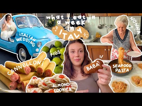 What I eat in a week at my NONNA's house in *ITALY* + WEDDING 👰🏻♀️