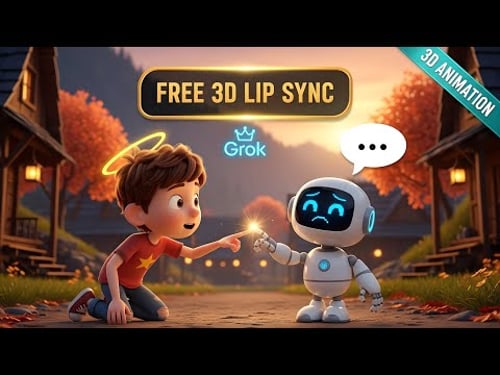 How to Make 3D AI Talking Animations with Grok (100% FREE, Perfect Lip Sync)