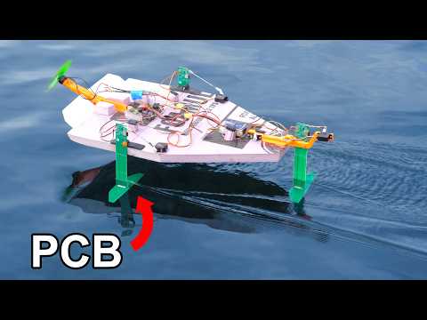 R/C Hydrofoil Boat Made From Circuit Boards