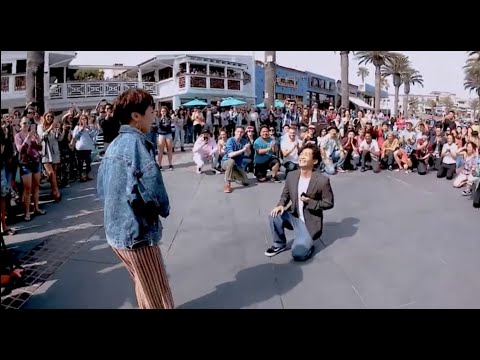 【フラッシュモブプロポーズ】【ロサンゼルス】日本人初!!数百人が見守る中ロサンゼルスで現地ダンサー仲間達と全力のフラッシュモブプロボーズ
