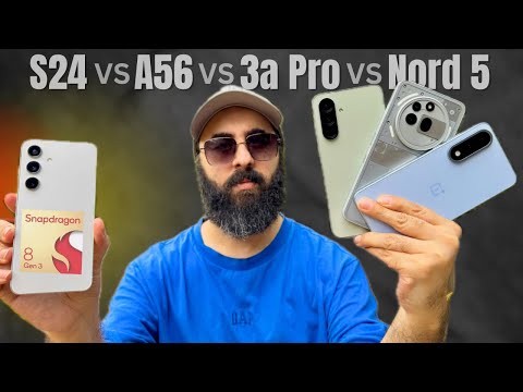Samsung S24 vs Samsung A56 vs OnePlus Nord 5 vs Nothing Phone 3a Pro Camera Test & Comparison