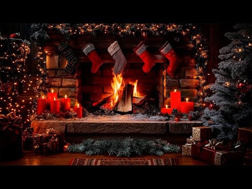 Christmas Piano Fireplace 2025 π₯ Relaxing Instrumental, Classic Music & Crackling Fire