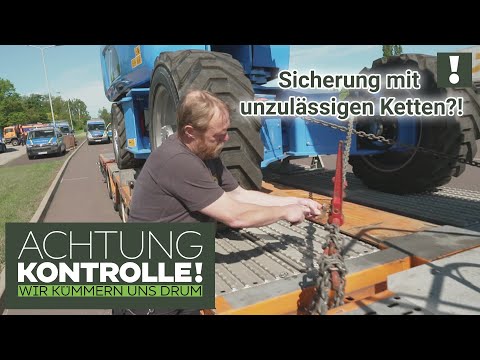 Mehrere TONNEN schlecht gesichert! Ist LKW auch noch zu LANG?! | Achtung Kontrolle