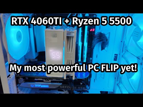 RTX 4060TI + Ryzen 5 5500 white build: don't write off the 4060ti just yet!