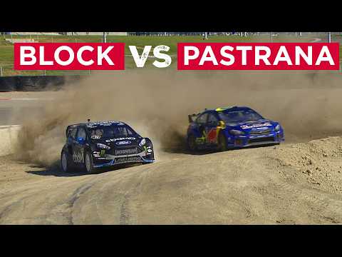 Travis Pastrana vs Ken Block Legendary RallyCross Battle!