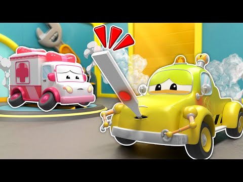 生病的拖车在修理时造成了损坏 | 儿童应急车辆 | 汽车修理