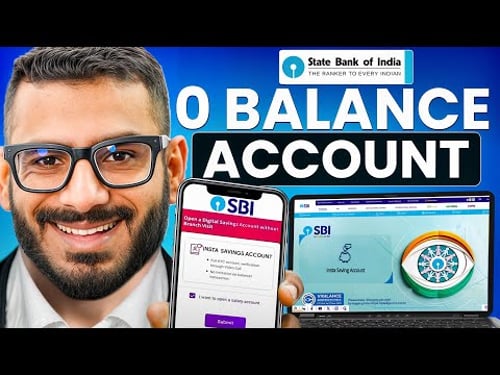 SBI Zero Balance Account Opening Online | SBI Online Account Opening