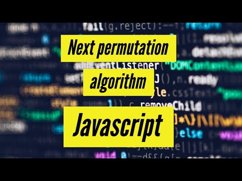 Next permutation algorithm - Javascript (leetcode 31)