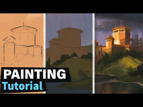 How to Paint Environment Concept Art ( Start to Finish )