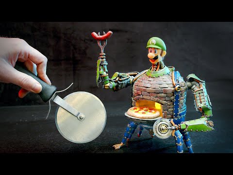 I made a Luigi Robot that makes pizza