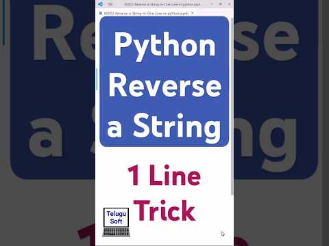 Mind-Blowing Python String Trick! 🔄 #python #coding #shorts #telugu