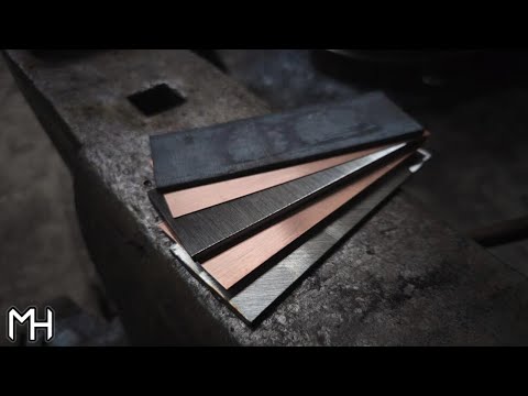 I Forged a Copper Damascus Chef Knife… And It’s Absolutely Insane! 🔥🔪