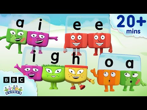 Letter Teams AI EE IGH OA 🔤 | Lesson Fifteen - Phonics Made Easy | Alphablock