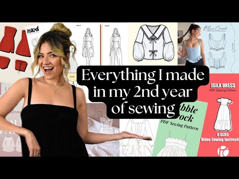 A Year's Worth of Sewing Pattern Recommendations! || Everything I Made in My 2nd Year of Sewing